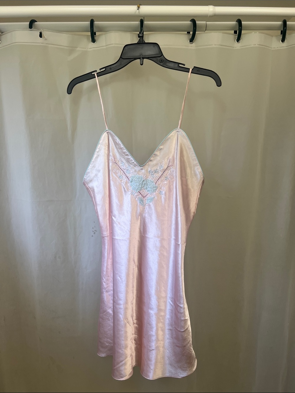 Silky Pink Lace-Trim Slip Dress - Women's Intimate Nightwear
